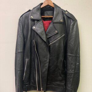 Cadogan Men's Black Leather Motorcycle Jacket SZ Medium New without tags
